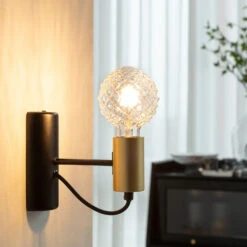 Lucande E27 3,8W LED-Lampe G95, 2700K, Struktur, Klar -Lampen Welt 10001592 2