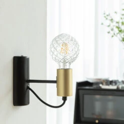 Lucande E27 3,8W LED-Lampe G95, 2700K, Struktur, Klar -Lampen Welt 10001592 3