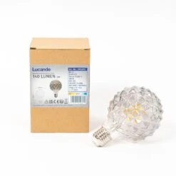 Lucande E27 3,8W LED-Lampe G95, 1800K, Struktur, Smoke 13 Lucande E27 3,8W LED-Lampe G95, 1800K, Struktur, Smoke -Lampen Welt 10001594 5