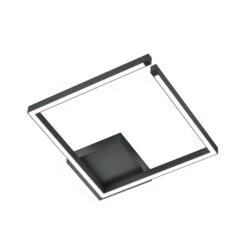 LED-Deckenleuchte Yoko Up/down Quadratisch Schwarz