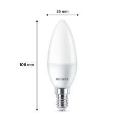 Philips LED-Kerze E14 4,9W 470m 2.700K Matt 6er -Lampen Welt 10004539 2