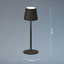 LED-Tischlampe Tropea Mit Akku, Sandschwarz 5 LED-Tischlampe Tropea Mit Akku, Sandschwarz -Lampen Welt 10008526 2
