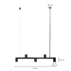 Arcchio Brinja Hängeleuchte Schwarz 5fl Länglich -Lampen Welt 10008699 3