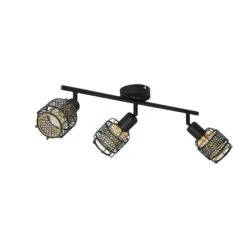 Lindby Eudoria Decken-Spot 3-flammig Schwarz/gold 10 Lindby Eudoria Decken-Spot 3-flammig Schwarz/gold -Lampen Welt 10010407 2