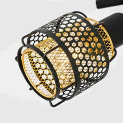 Lindby Eudoria Decken-Spot 3-flammig Schwarz/gold 13 Lindby Eudoria Decken-Spot 3-flammig Schwarz/gold -Lampen Welt 10010407 5