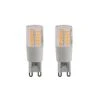 Arcchio LED-Stiftsockellampe G9 4,5W 2.700K 2er -Lampen Welt 10011057