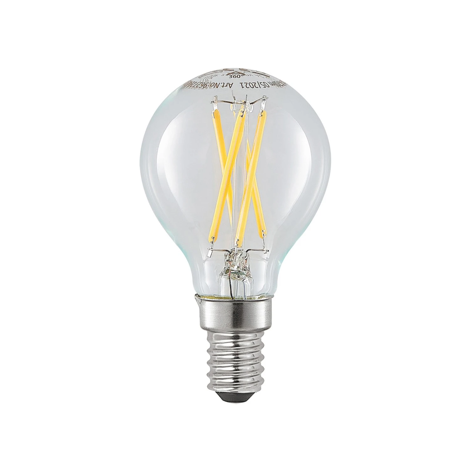 LED-Filamentlampe E14 4W 2700K Tropfen Dimmbar 5er 2 LED-Filamentlampe E14 4W 2700K Tropfen Dimmbar 5er – Bild 2