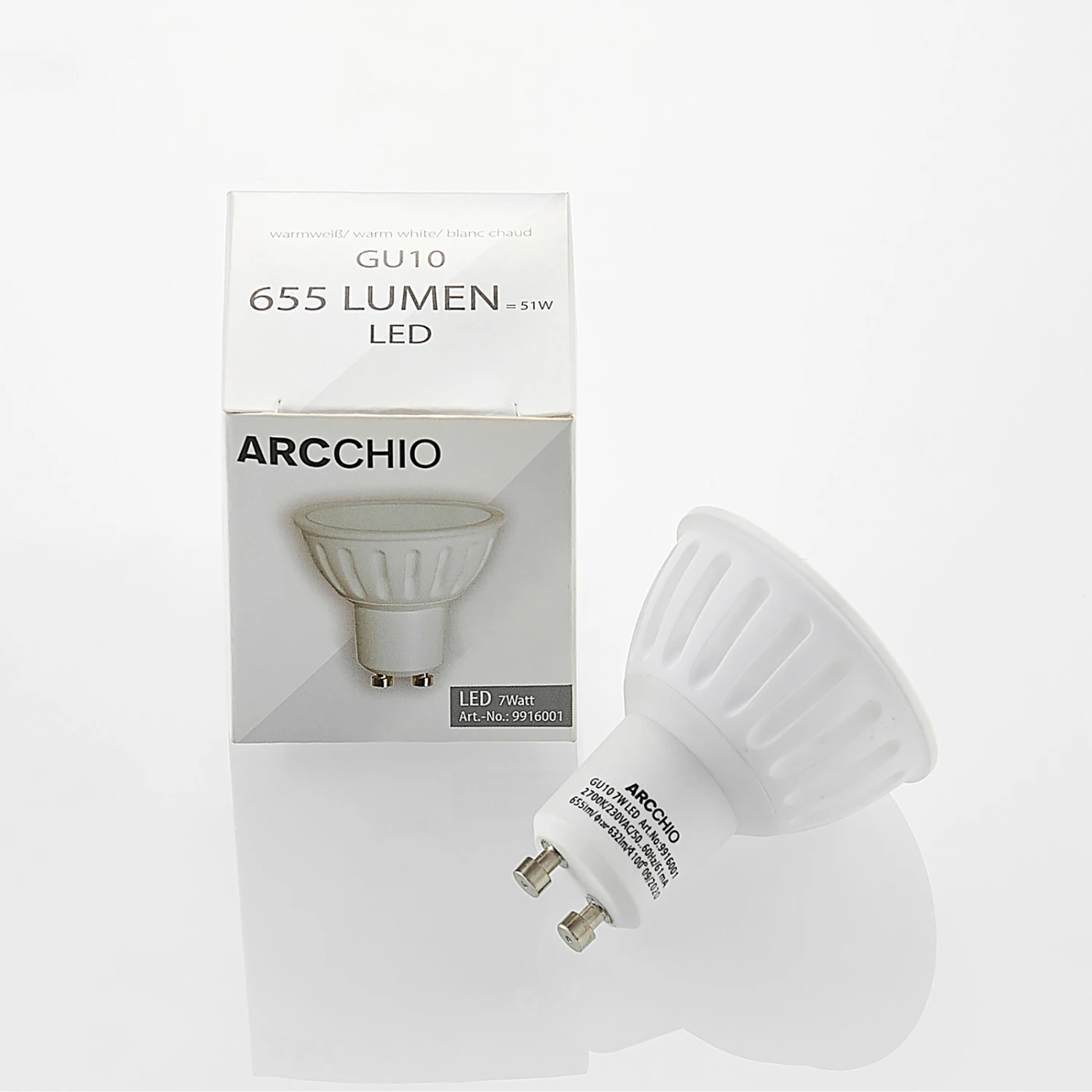 Arcchio LED-Reflektor GU10 100° 7W 2.700K 3er-Set 7 Arcchio LED-Reflektor GU10 100° 7W 2.700K 3er-Set – Bild 7
