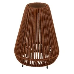 Lindby Amaria LED-Solar-Leuchte Rattan Dunkel -Lampen Welt 10012759 6