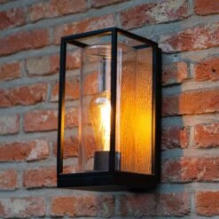 Außenwandleuchte Flair, Schirm Zentral, Holzoptik 5 Außenwandleuchte Flair, Schirm Zentral, Holzoptik -Lampen Welt 10013186 1