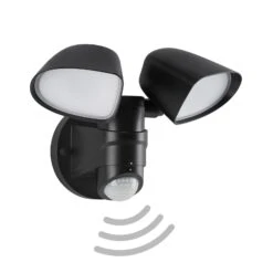 LED-Sensor-Außenwandstrahler Bilbao 2-flg. Schwarz