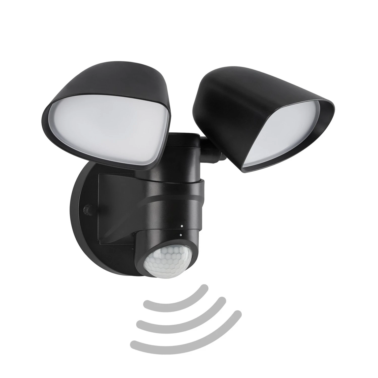 LED-Sensor-Außenwandstrahler Bilbao 2-flg. Schwarz 1 LED-Sensor-Außenwandstrahler Bilbao 2-flg. Schwarz