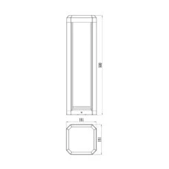 LED-Sockelleuchte Rubkat, Grau, Höhe 50 Cm -Lampen Welt 10014315 4