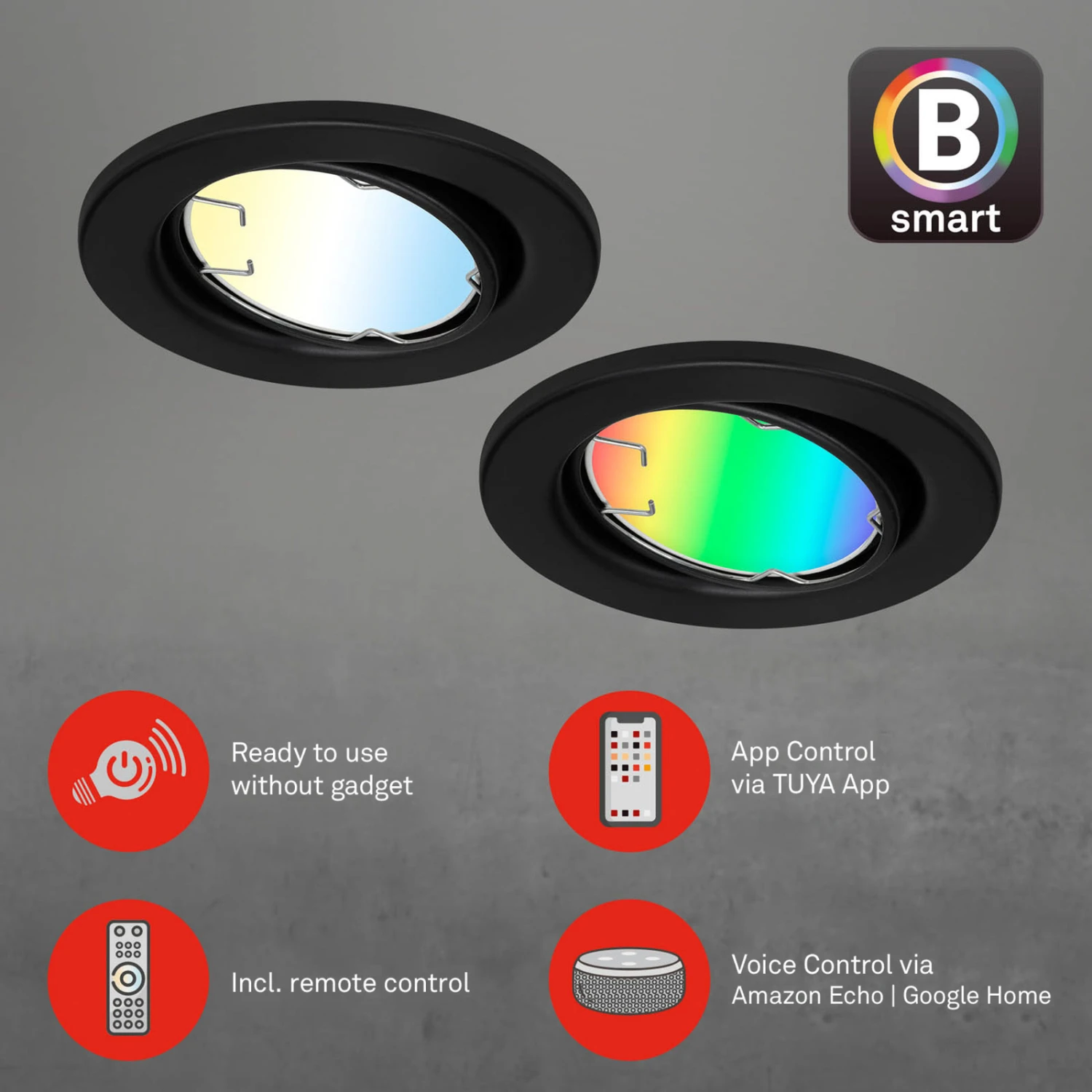 LED-Einbauleuchte Fit Move S, CCT RGB 3er, Schwarz 6 LED-Einbauleuchte Fit Move S, CCT RGB 3er, Schwarz – Bild 6