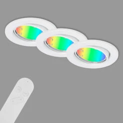 LED-Einbauleuchte Fit Move S, CCT RGB 3er, Weiß -Lampen Welt 10014558 3