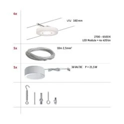 Paulmann DiscLED I Seilsystem 4fl. Bluetooth -Lampen Welt 10015459 3