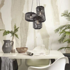 GOOD & MOJO Tanami Hängeleuchte 3-flammig, Schwarz -Lampen Welt 10016750 1