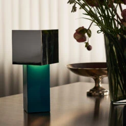 &Tradition Pivot ATD7 Akku-Tischlampe Blue Silver -Lampen Welt 10017545 2