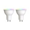 Prios LED-GU10 Plastik 4,7W RGBW WLAN Opal 2er-Set -Lampen Welt 10018109