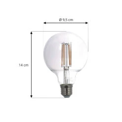 Prios LED-E27-Globe Rauchgrau 4,9W WLAN, 2er-Set -Lampen Welt 10018124 2