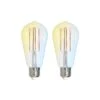 Prios LED-Lampe E27 ST64 7W ZigBee Tuya Klar, 2er -Lampen Welt 10018136