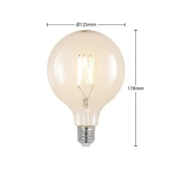 LED-Filament E27 8W 2.700K G125 Globe Klar 2er-Set 7 LED-Filament E27 8W 2.700K G125 Globe Klar 2er-Set -Lampen Welt 10018172 2