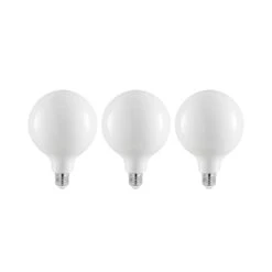 LED-Lampe E27 6W 2.700K G125 Dimmbar Opal 3er-Set