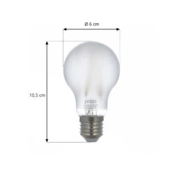Prios LED-E27-Leuchtmittel A60 7W, WLAN, Matt, 2er -Lampen Welt 10018315 4