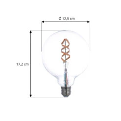 Prios LED-Filament E27 G125 4W RGBW WLAN Klar 3er -Lampen Welt 10018447 2