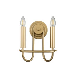 Wandleuchte Capitol Hill, Zweiflammig Messing
