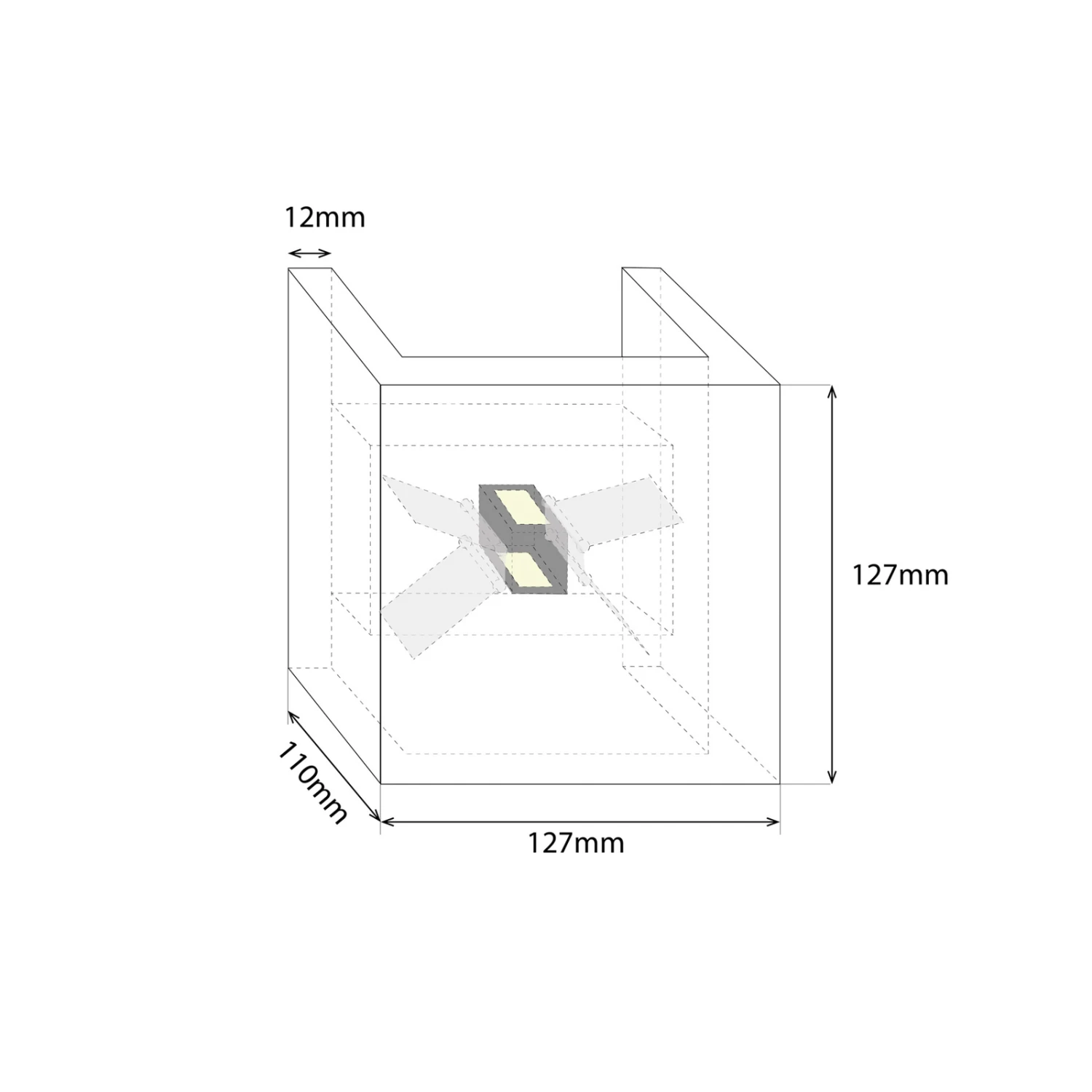 LeuchtNatur Cubus LED-Außenwandlampe, Eiche 3 LeuchtNatur Cubus LED-Außenwandlampe, Eiche – Bild 3