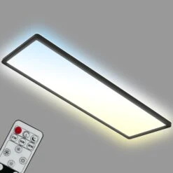 LED-Panel Slim Schwarz Ultraflach CCT, 59x20cm -Lampen Welt 10019070 4