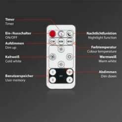 LED-Panel Slim Schwarz Ultraflach CCT, 59x20cm -Lampen Welt 10019070 6