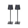 Lindby Janea LED-Akku-Tischlampe Schwarz 2er-Set -Lampen Welt 10019571