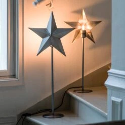 PR Home Nordic Standstern Aus Metall, Silber -Lampen Welt 10020214 2