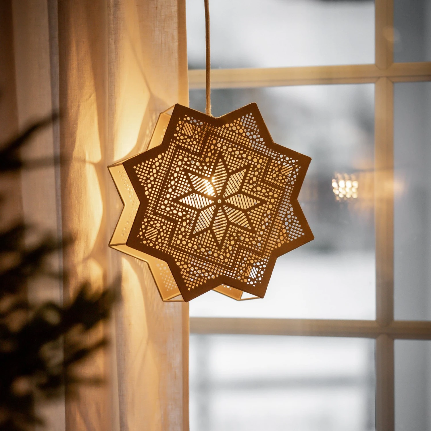 PR Home Elvira Dekostern Aus Metall, Beige 1 PR Home Elvira Dekostern Aus Metall, Beige