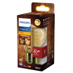 Philips E27 LED-Lampe A60 5,5W Dimmbar 2.200K Gold -Lampen Welt 10021523 3