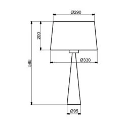 Tischleuchte Totem LT In Naturholz-Optik -Lampen Welt 1065082 3