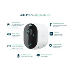 Arlo Pro 3 Erweiterungs-Kamera, Weiß -Lampen Welt 1080006 5