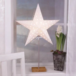 Dekoleuchte Combi Pack - Stern U. Schirm-Fuß Braun -Lampen Welt 1522503 4