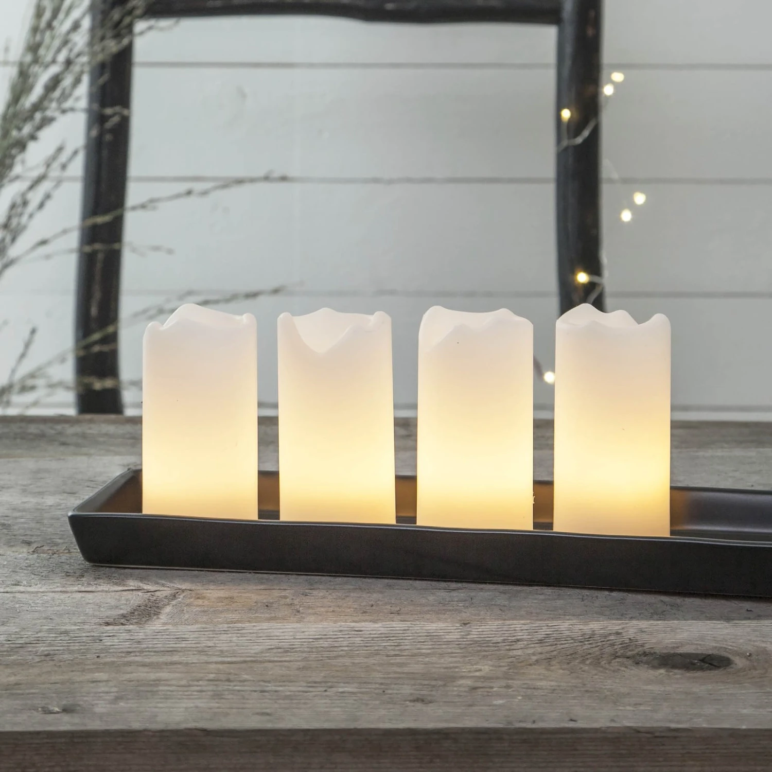 4-er Set - Candle LED-Kerzen M. Fernbedienung Weiß 7 4-er Set - Candle LED-Kerzen M. Fernbedienung Weiß – Bild 7