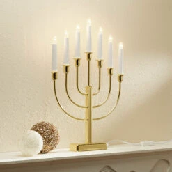 Kristina - Kerzenleuchter Messing 7-flg. -Lampen Welt 1522578 4