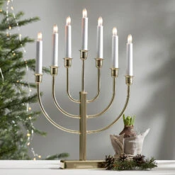 Kristina - Kerzenleuchter Messing 7-flg. -Lampen Welt 1522578 7