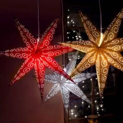 Roter Papierstern Antique 15 Roter Papierstern Antique -Lampen Welt 1522601 7