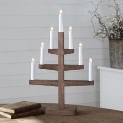 Kerzenleuchter Trapp Aus Holz, 54 Cm -Lampen Welt 1522882 2