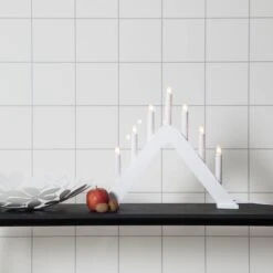 Modern Designter Kerzenleuchter Jarve Weiß -Lampen Welt 1523302 3