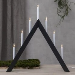 Kerzenleuchter Arrow, Spitz, 7flammig, Weiß -Lampen Welt 1523721 2