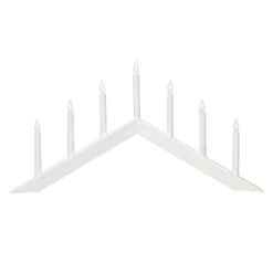 Kerzenleuchter Arrow, Flach, 7flammig, Weiß -Lampen Welt 1523724 4