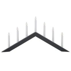 Kerzenleuchter Arrow, Flach, 7flammig, Weiß -Lampen Welt 1523724 6