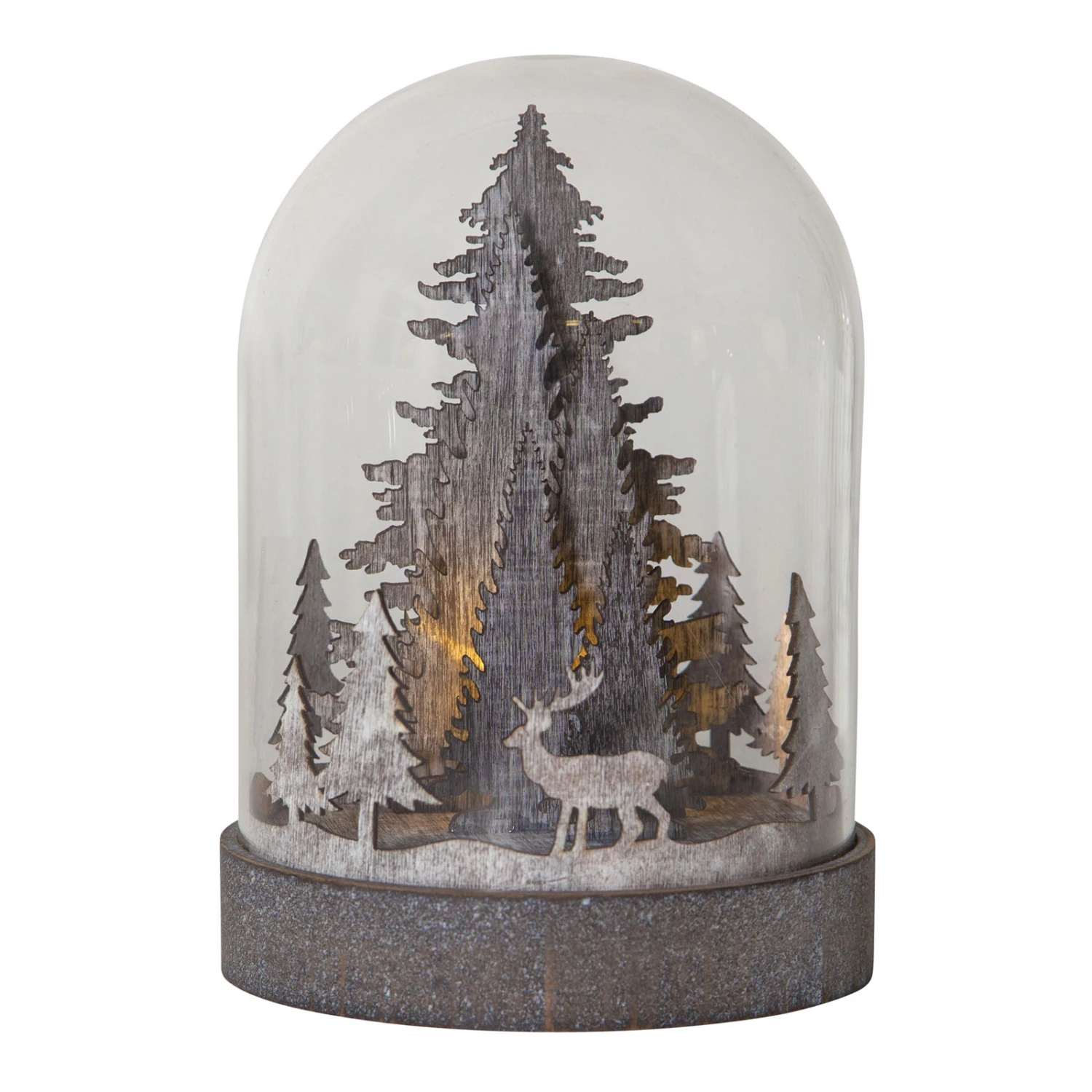 LED-Dekoleuchte Kupol Waldszene, Braun 2 LED-Dekoleuchte Kupol Waldszene, Braun – Bild 2